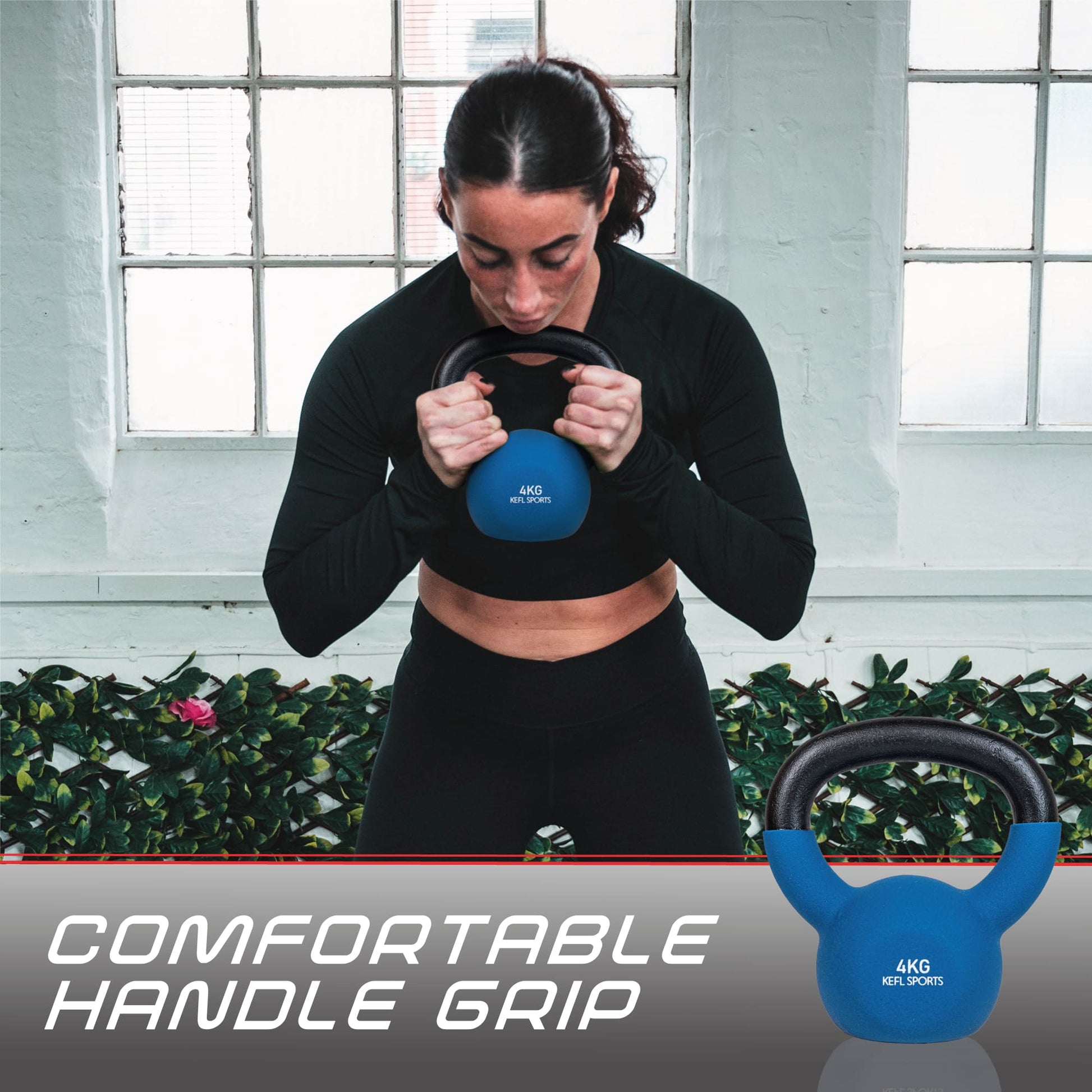 KEFL Sports Neoprene Kettlebell - Colour Coded