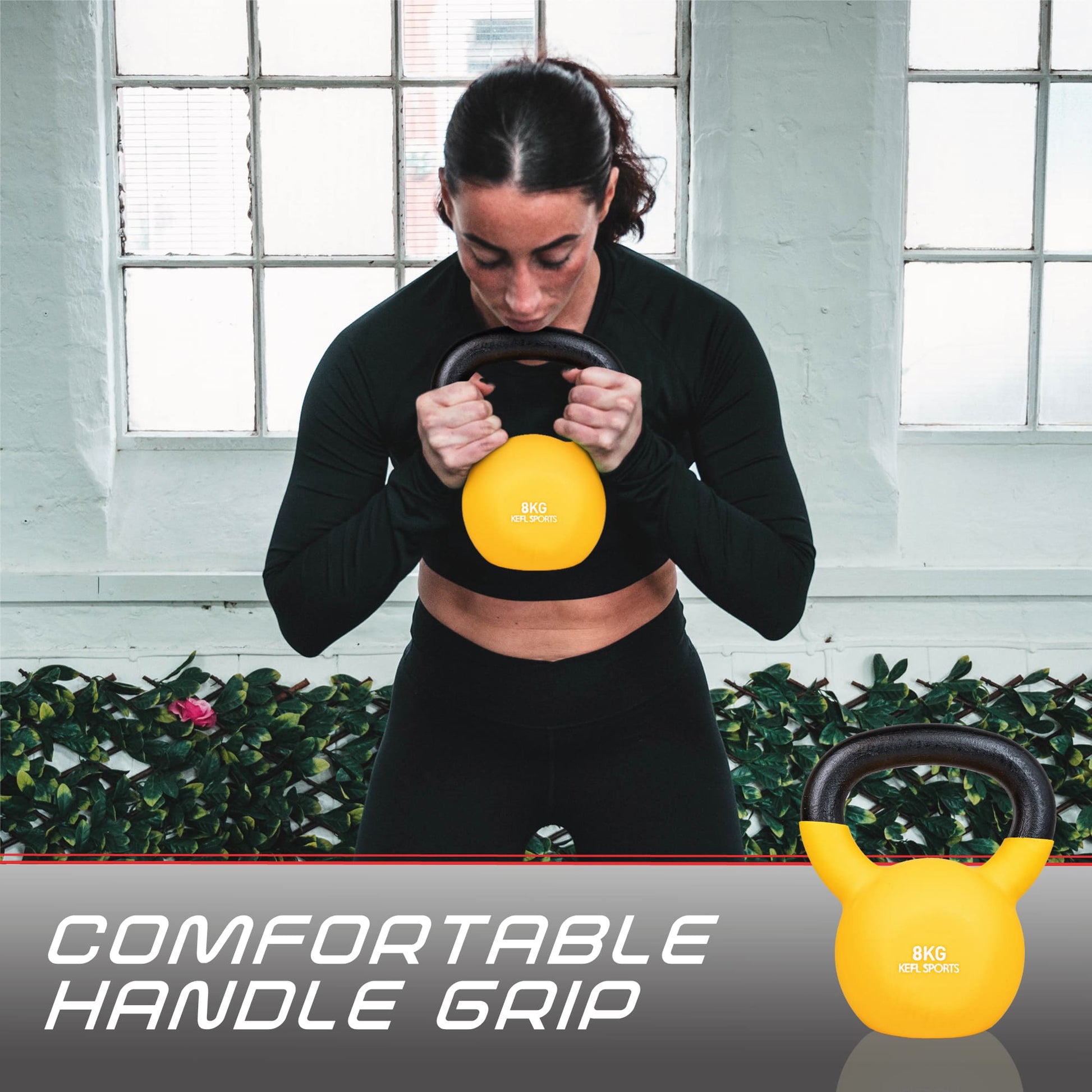 KEFL Sports Neoprene Kettlebell - Colour Coded