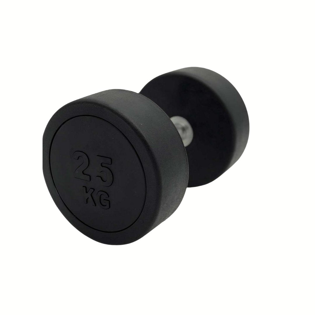 KEFL Sports Pro Rubber Dumbbells - Black