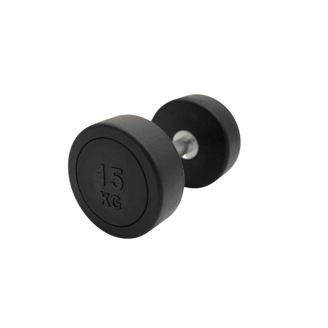 KEFL Sports Pro Rubber Dumbbells - Black - KEFLUK