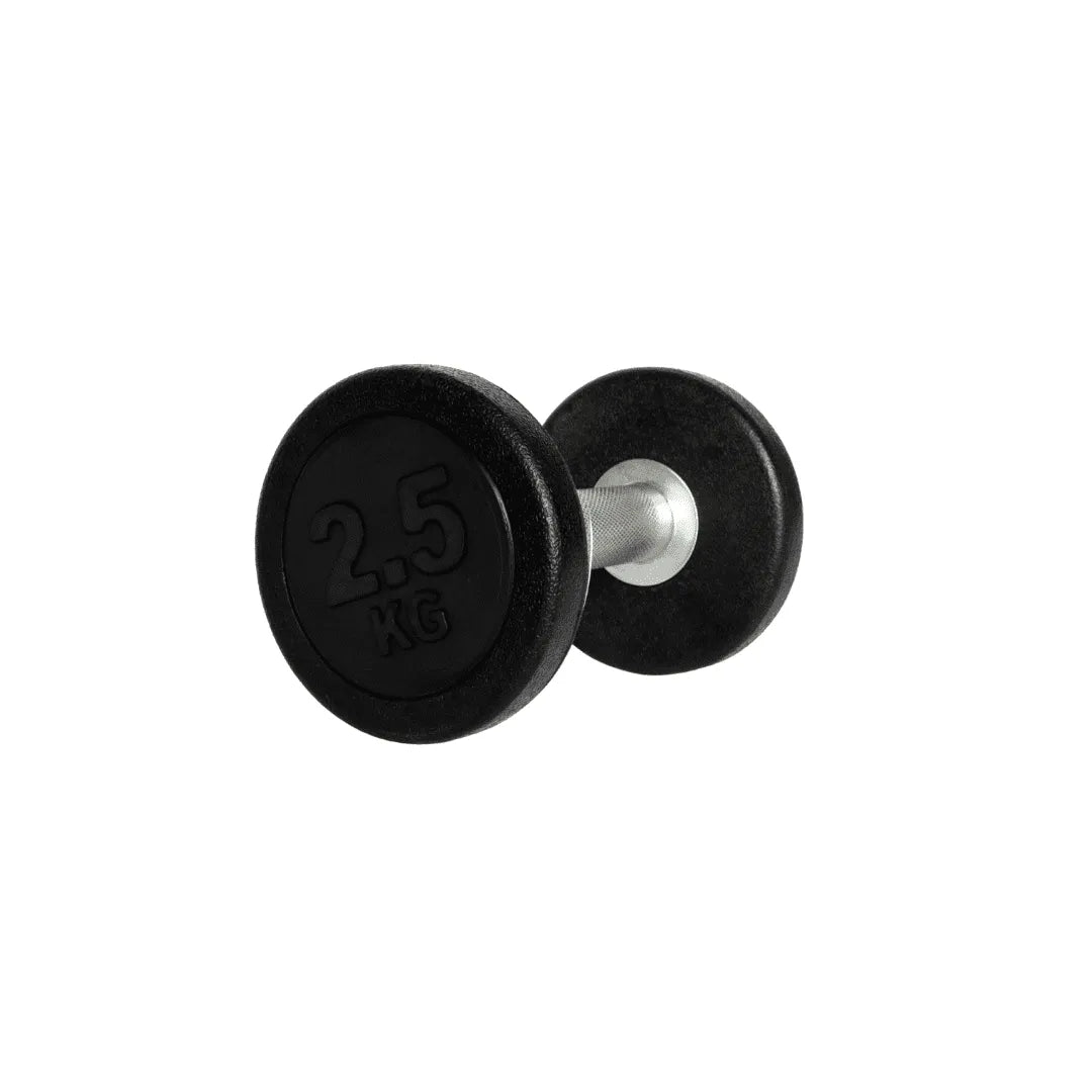 KEFL Sports Pro Rubber Dumbbells - Black - KEFLUK