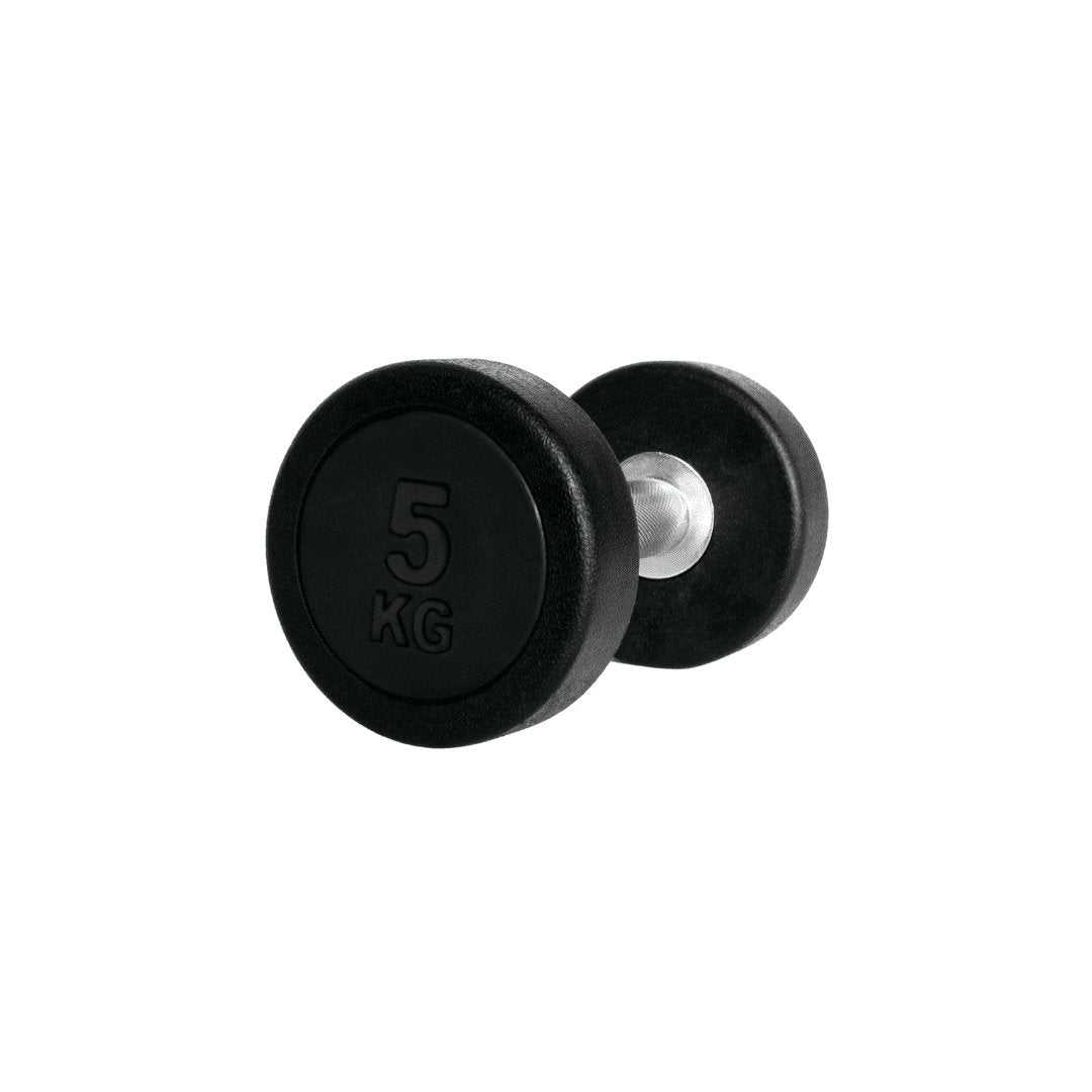 KEFL Sports Pro Rubber Dumbbells - Black