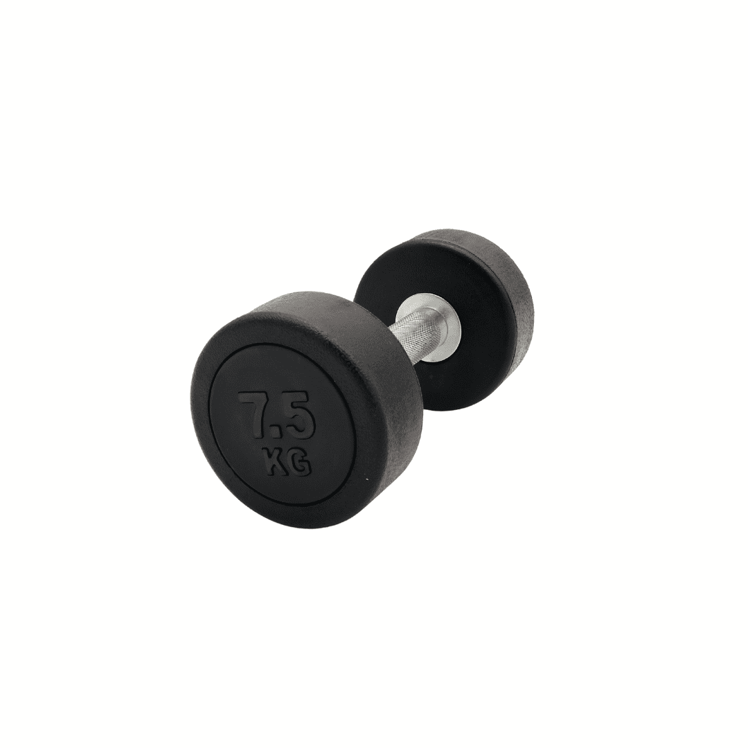 KEFL Sports Pro Rubber Dumbbells - Black - KEFLUK