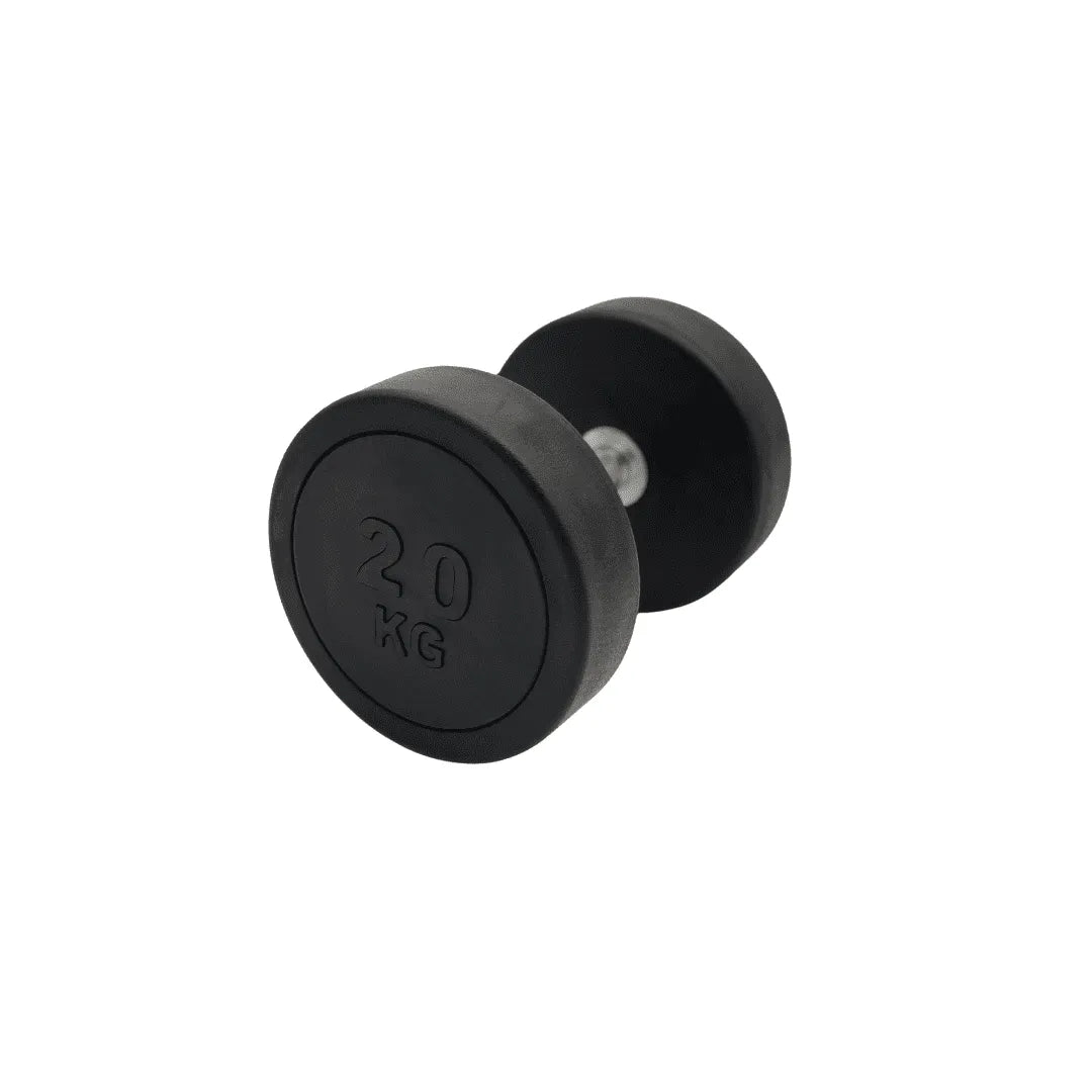 KEFL Sports Pro Rubber Dumbbells - Black - KEFLUK