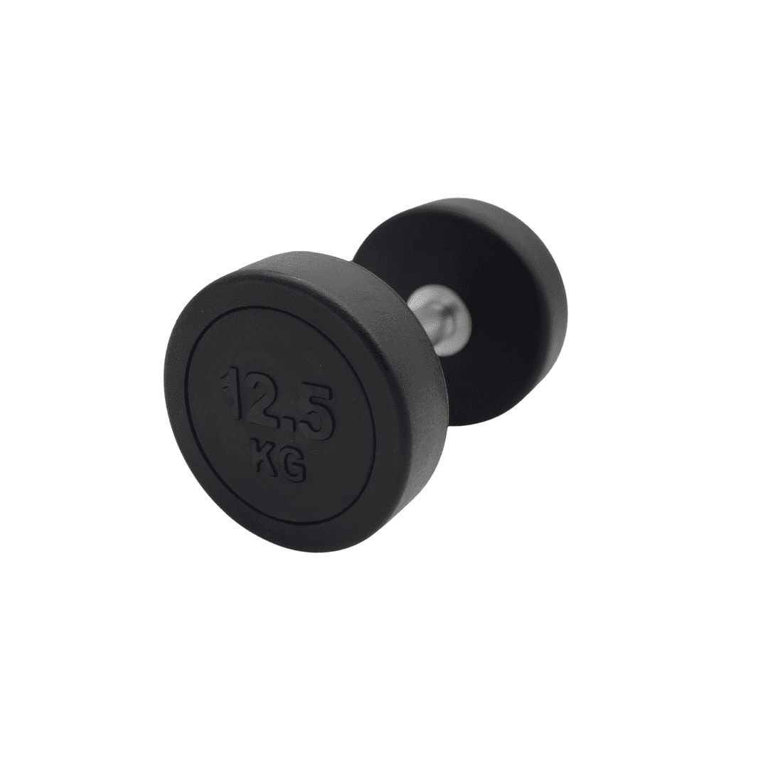KEFL Sports Pro Rubber Dumbbells - Black