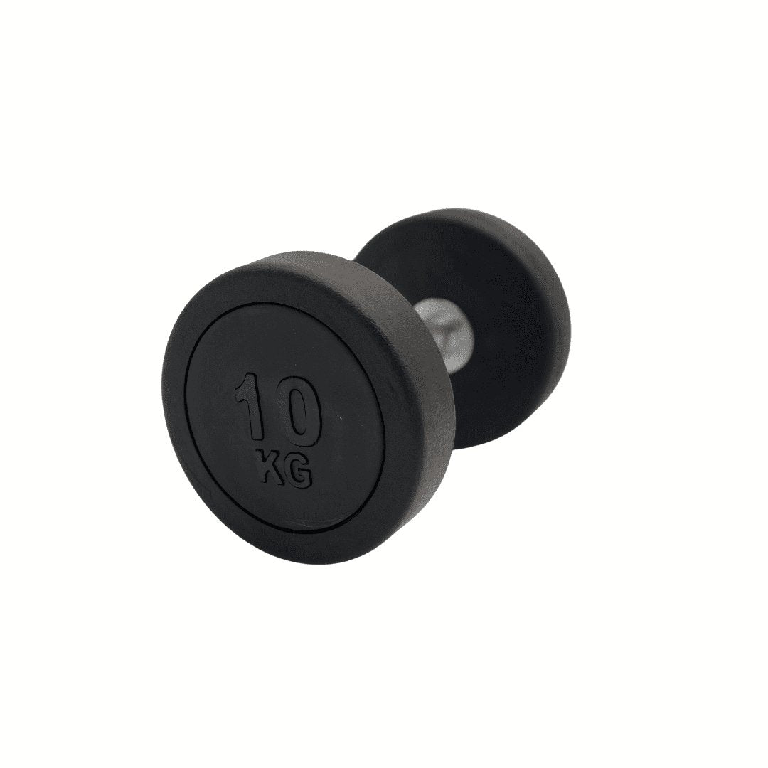 KEFL Sports Pro Rubber Dumbbells - Black