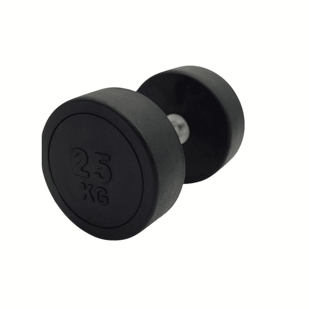 KEFL Sports Pro Rubber Dumbbells - Black - KEFLUK