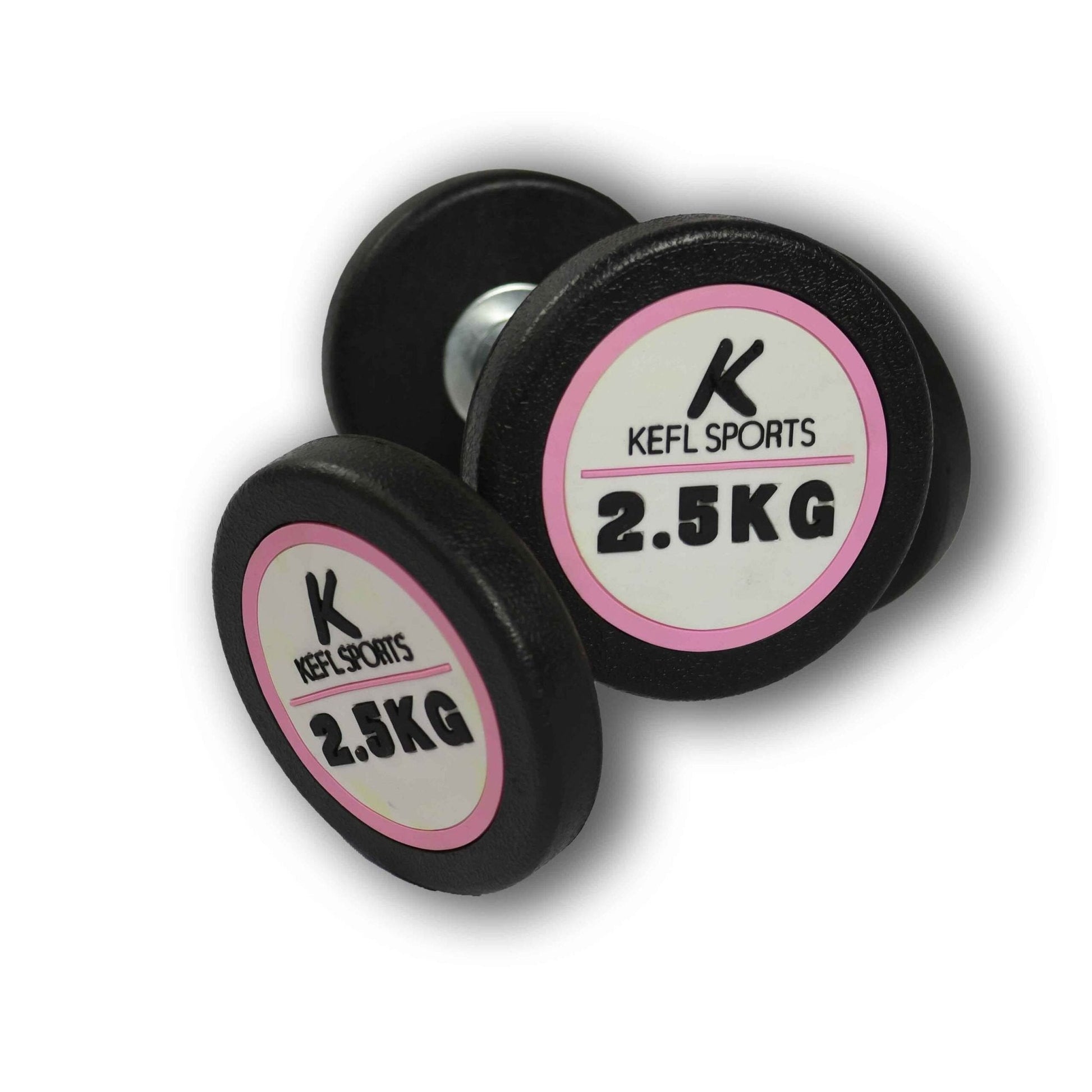 KEFL Sports Pro Rubber Dumbbells - Colour Coded