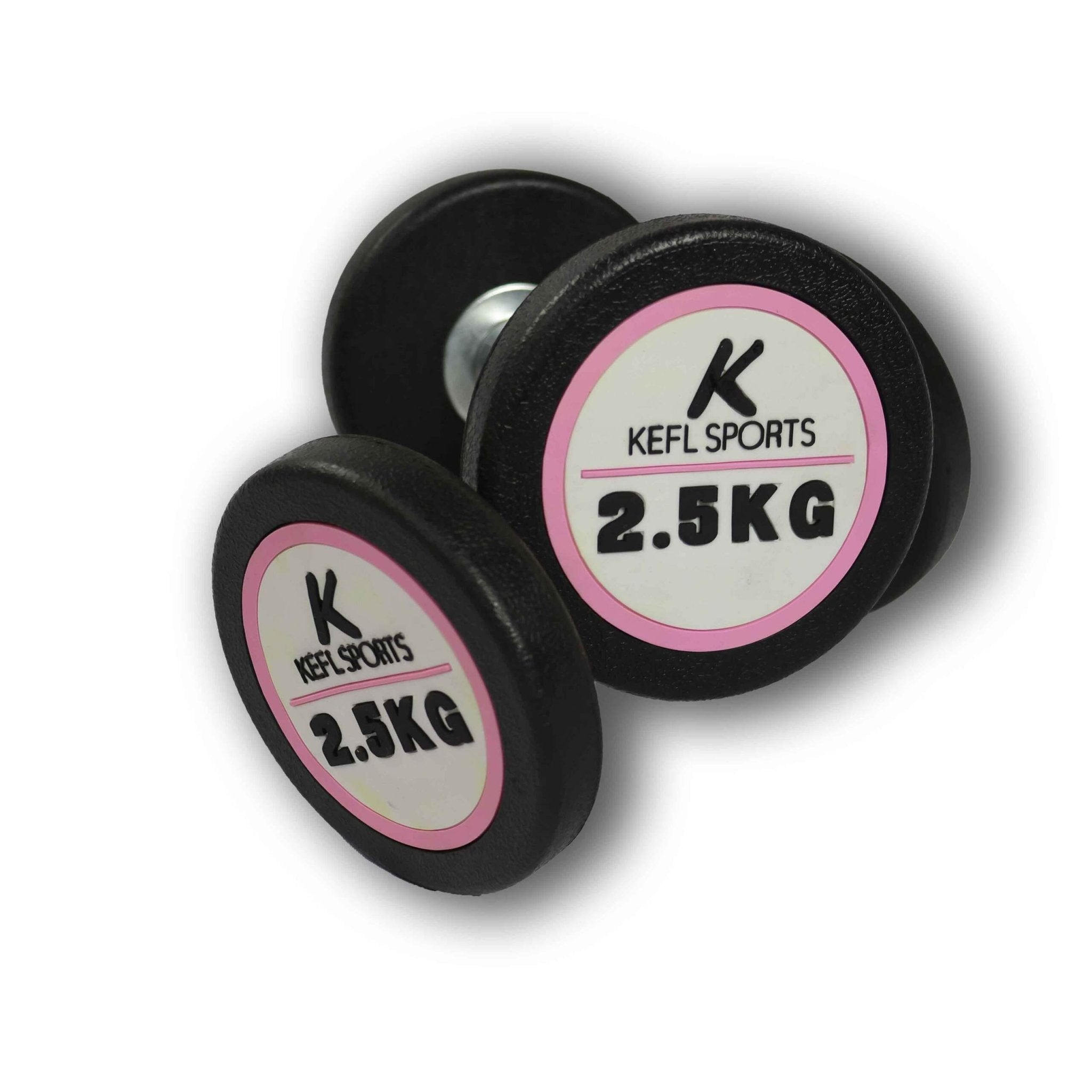 KEFL Sports Pro Rubber Dumbbells - Colour Coded - KEFLUK