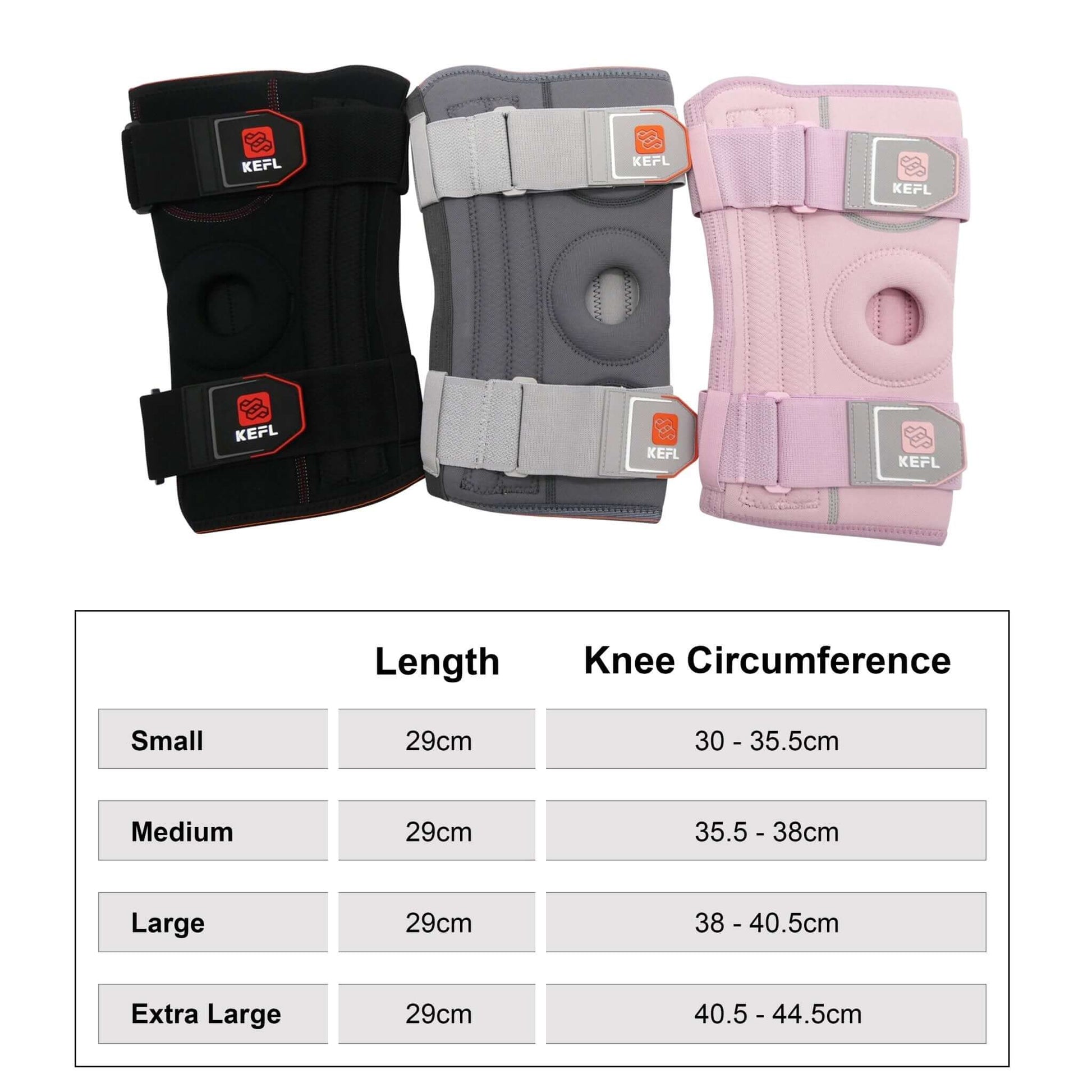 Knee Support Open Patella Brace with Straps