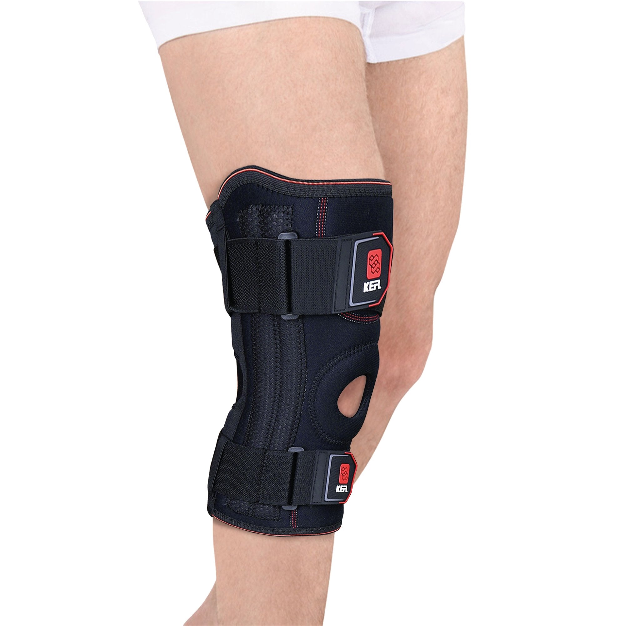 Knee Support Open Patella Brace with Straps - KEFLUK