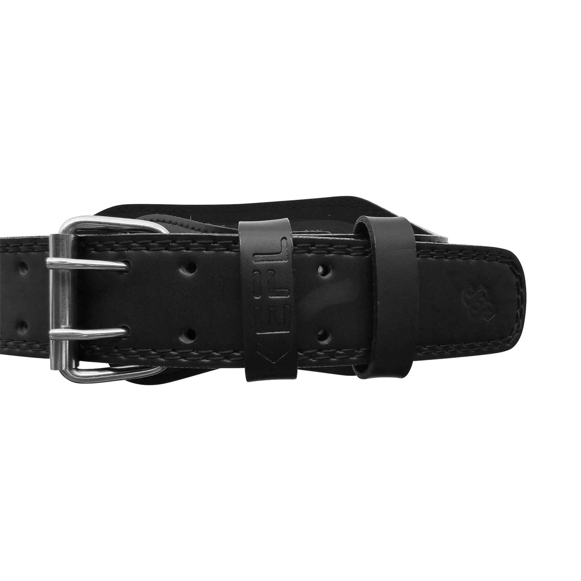 Leather Weight Lifting Gym Support Belt - Powerlifting Training Lumbar Back