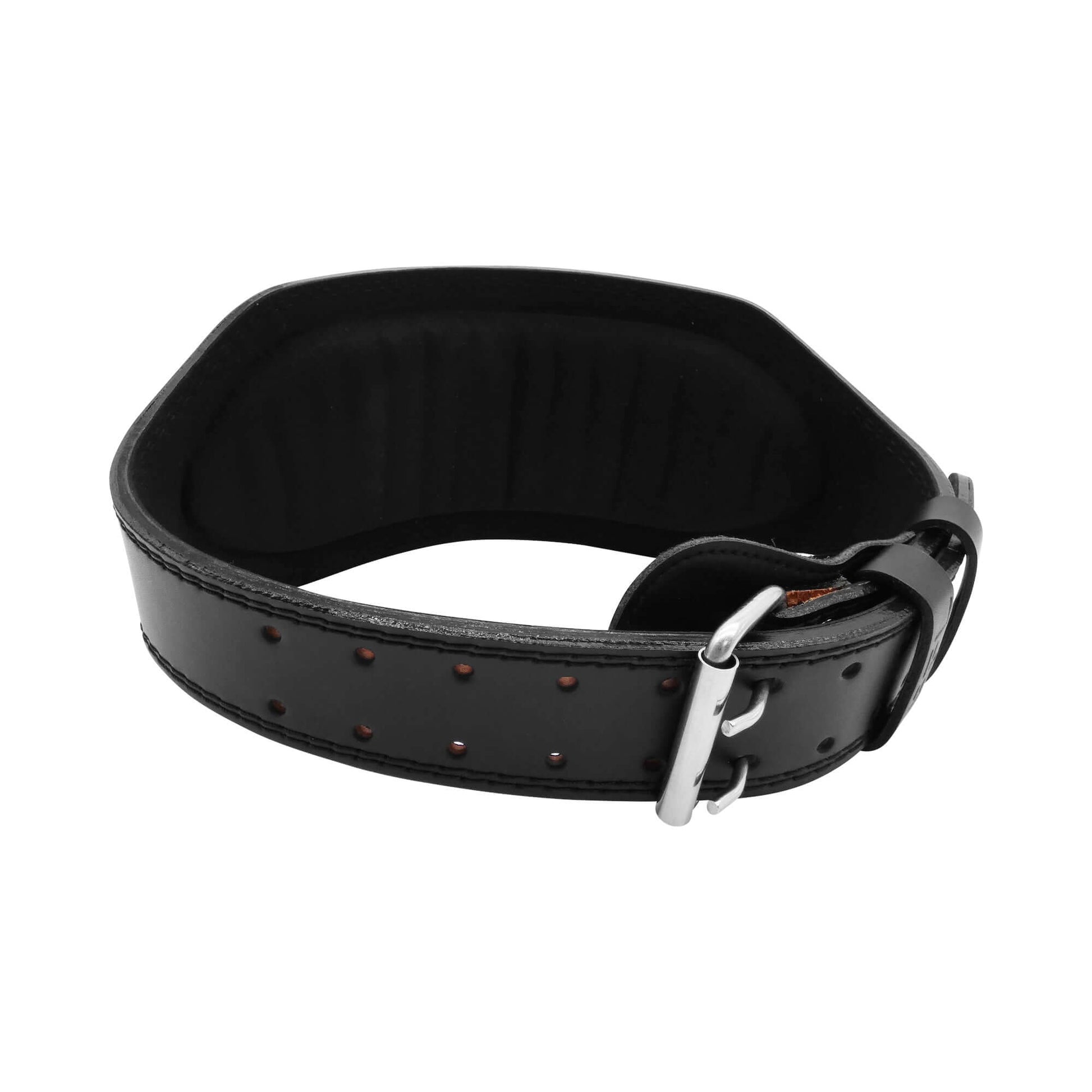 Leather Weight Lifting Gym Support Belt - Powerlifting Training Lumbar Back