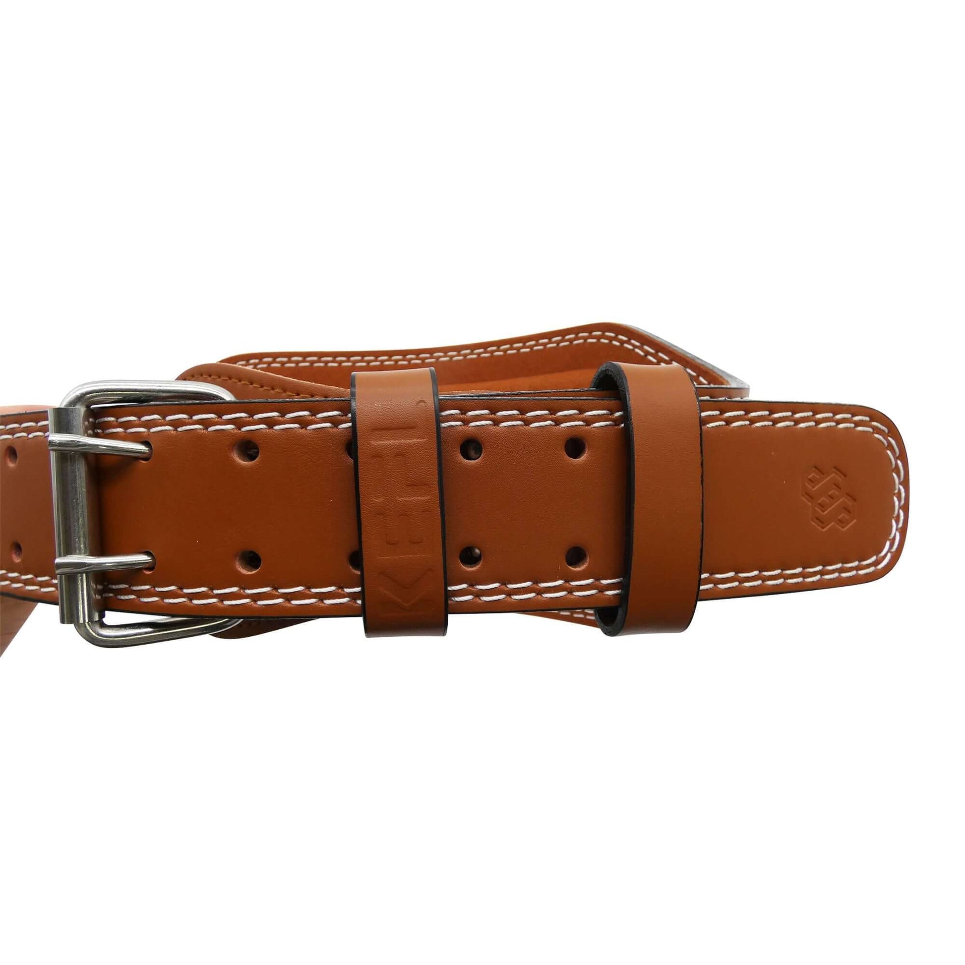 Leather Weight Lifting Gym Support Belt - Powerlifting Training Lumbar Back