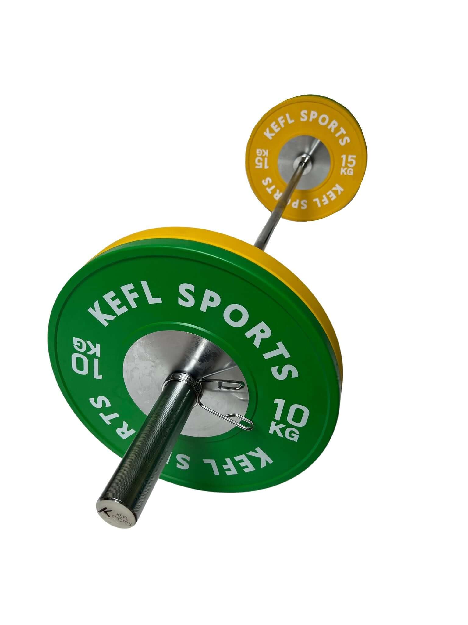 Olympic EZ Barbell & Chrome Strength Competition Bumper Plates Set