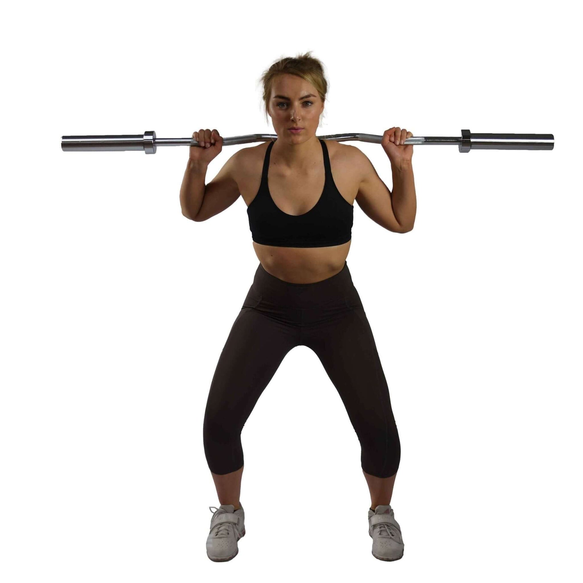 Olympic EZ Barbell & Coloured Bumper Plates Set