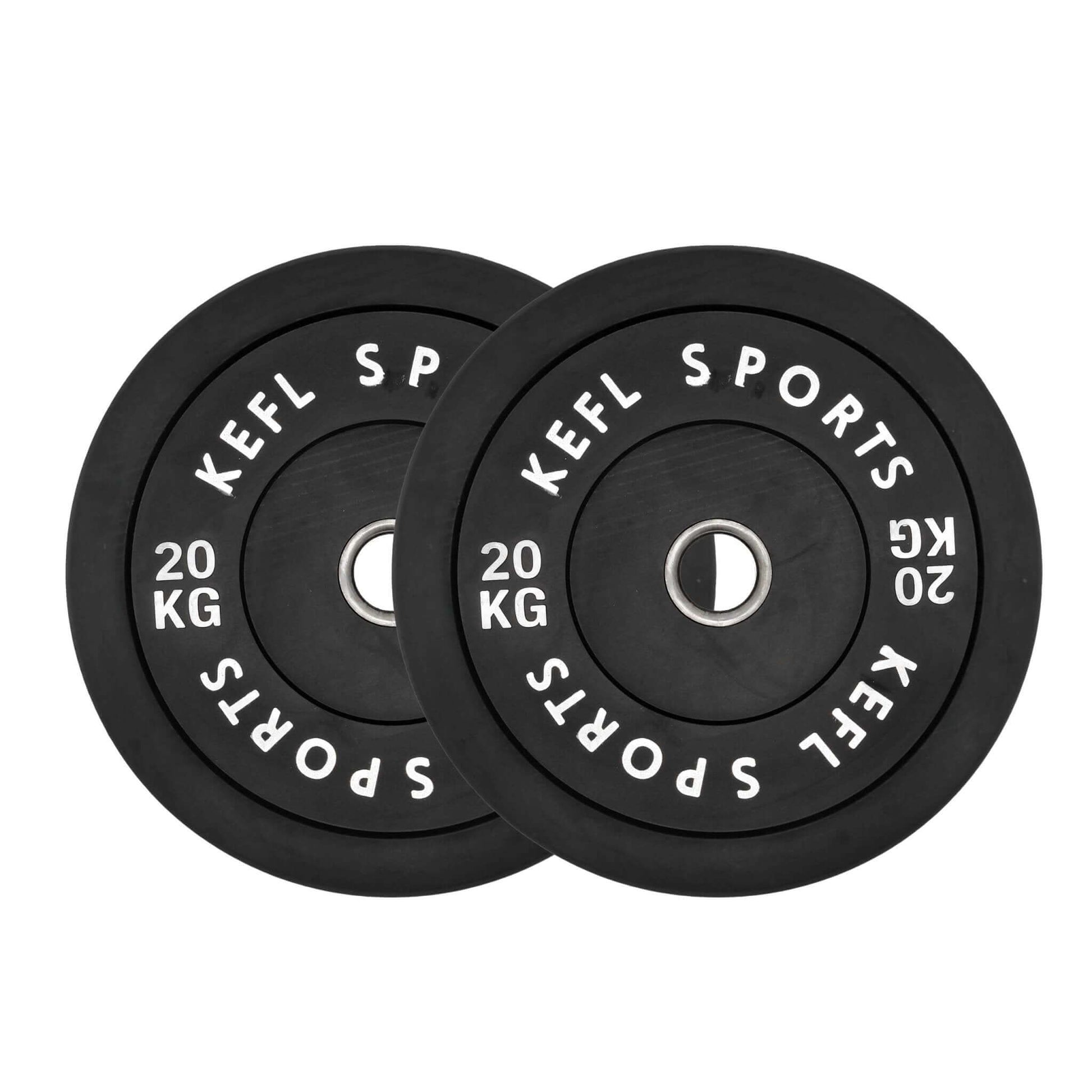 Olympic Hex Barbell & Black Bumper Plates Set