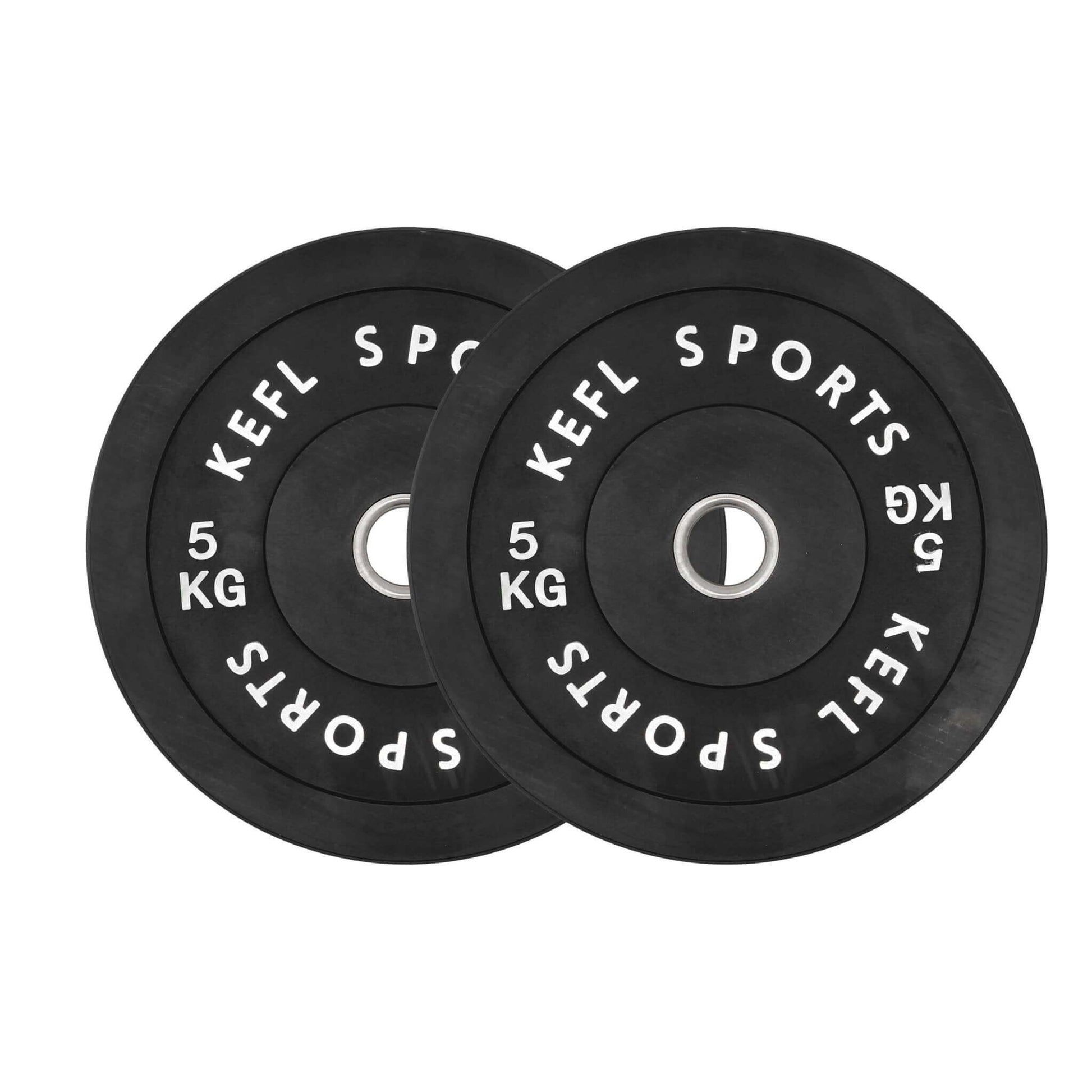 Olympic Hex Barbell & Black Bumper Plates Set