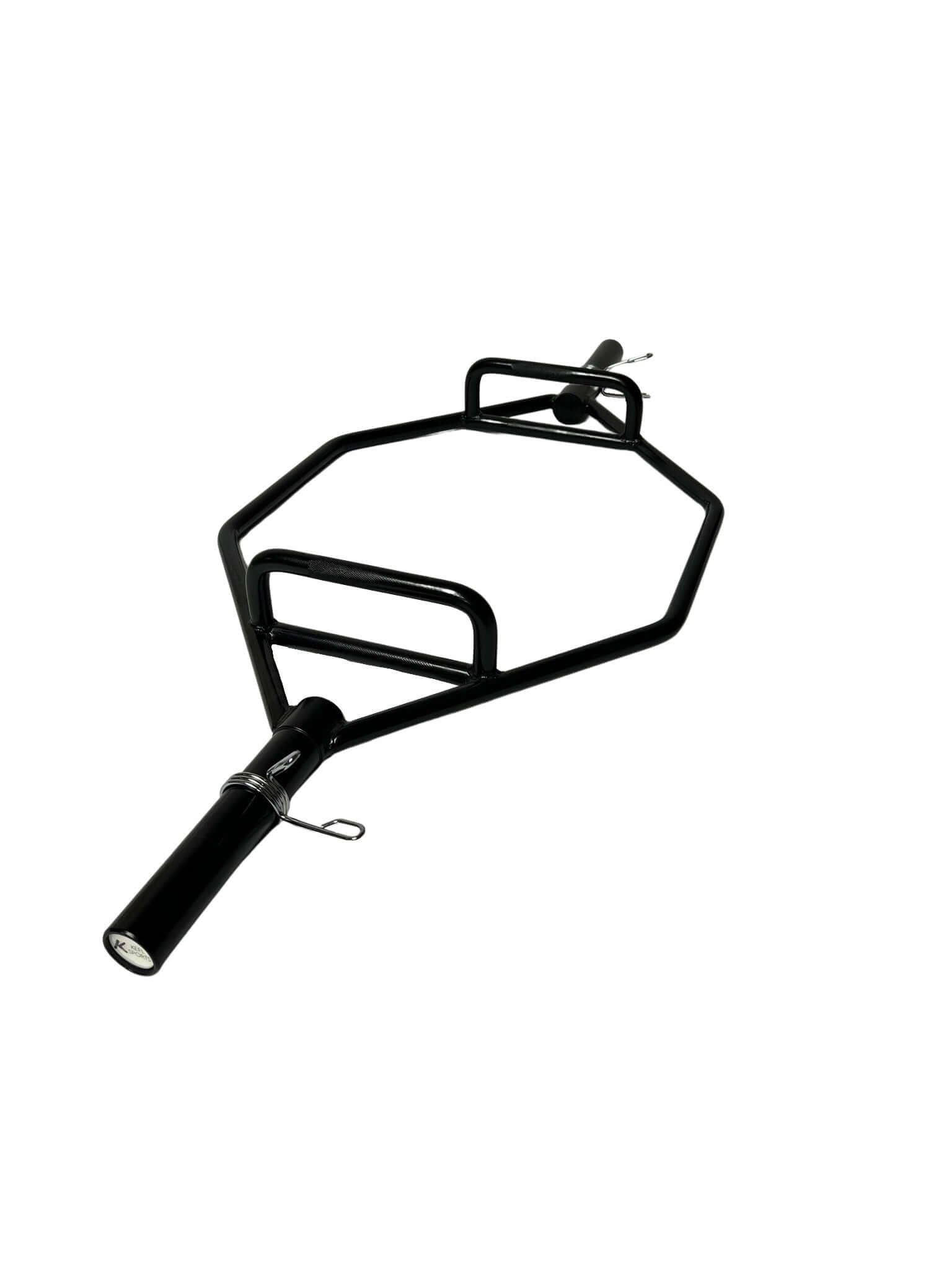 Olympic Hex Barbell & Black Bumper Plates Set