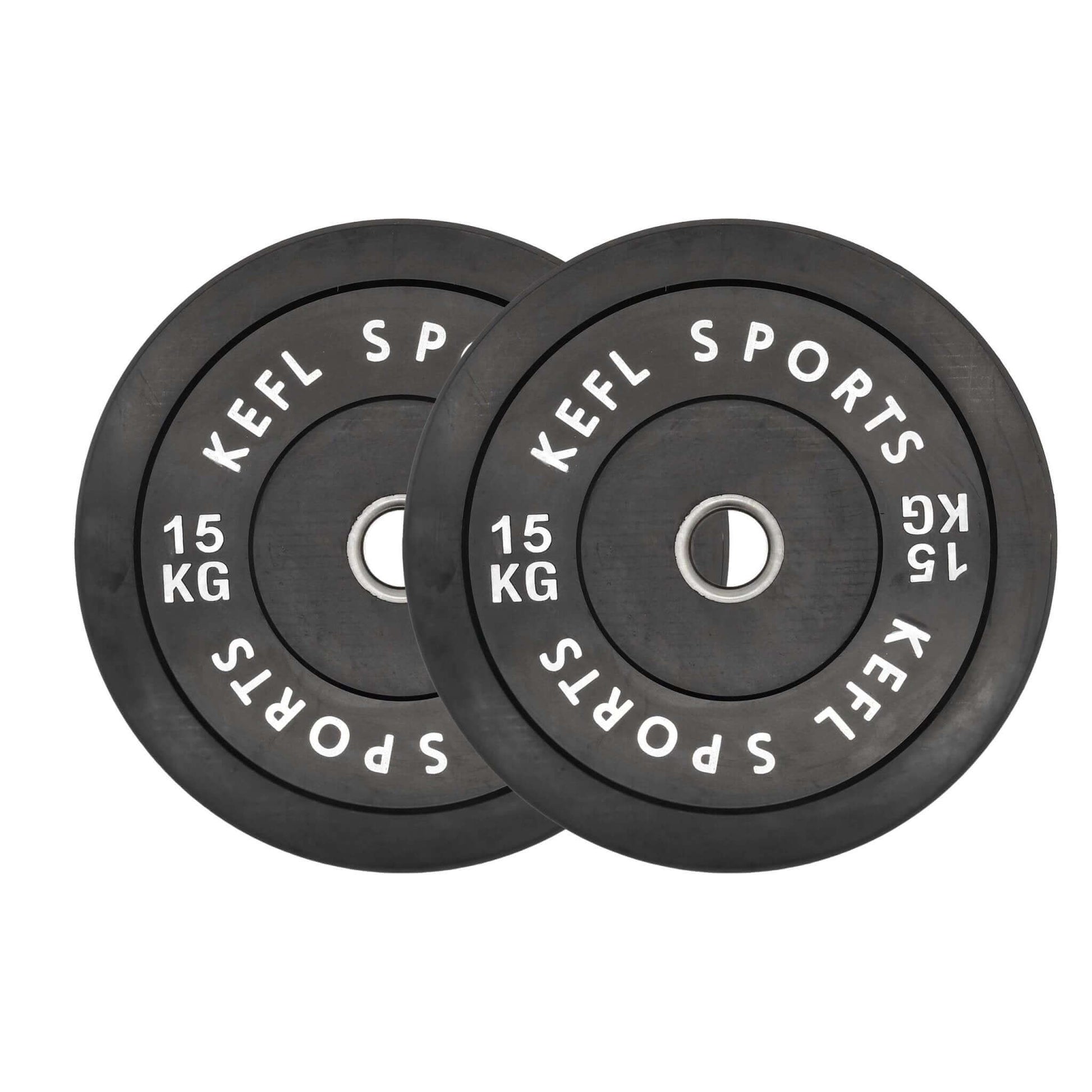 Olympic Hex Barbell & Black Bumper Plates Set