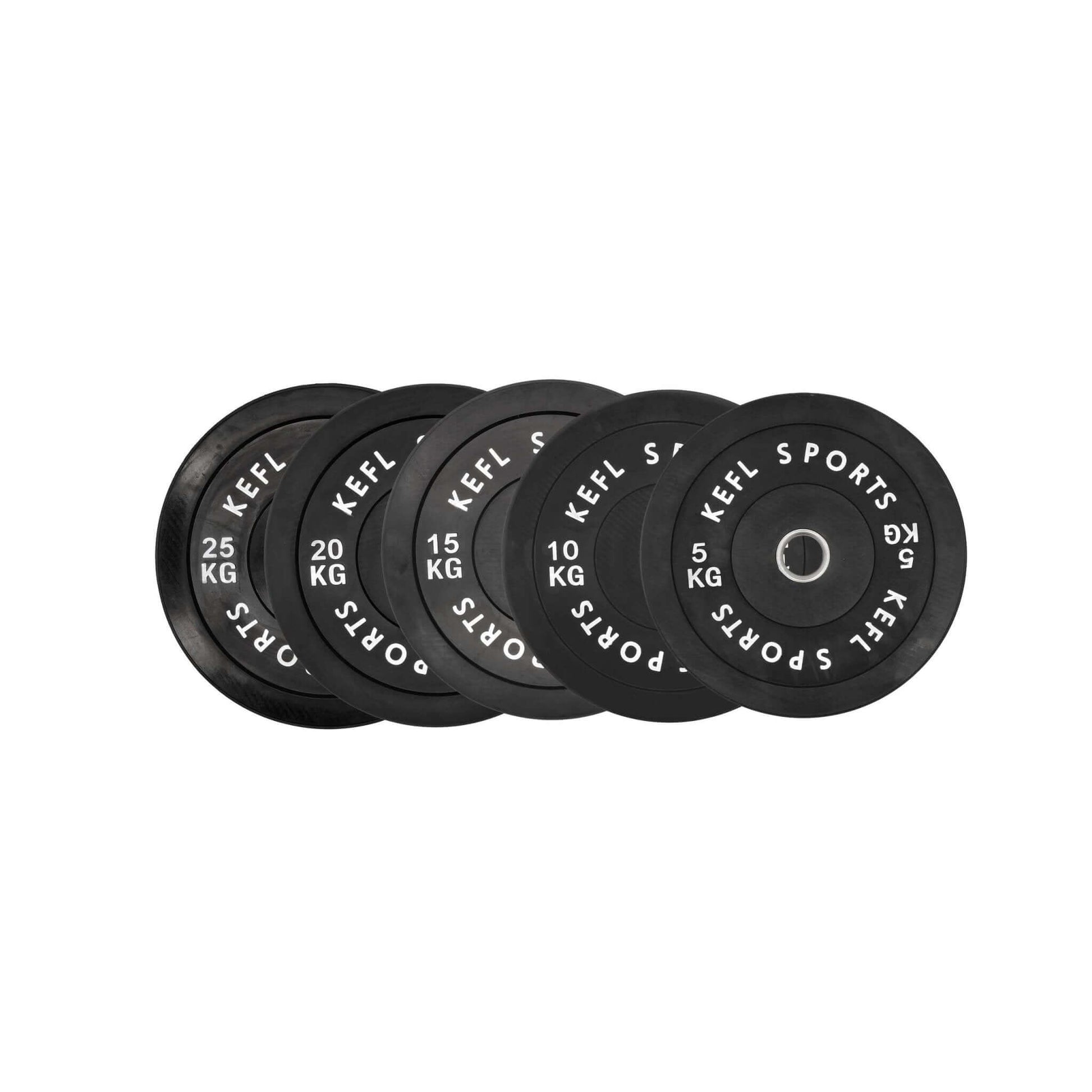 Olympic Straight Barbell & Black Bumper Plates Set