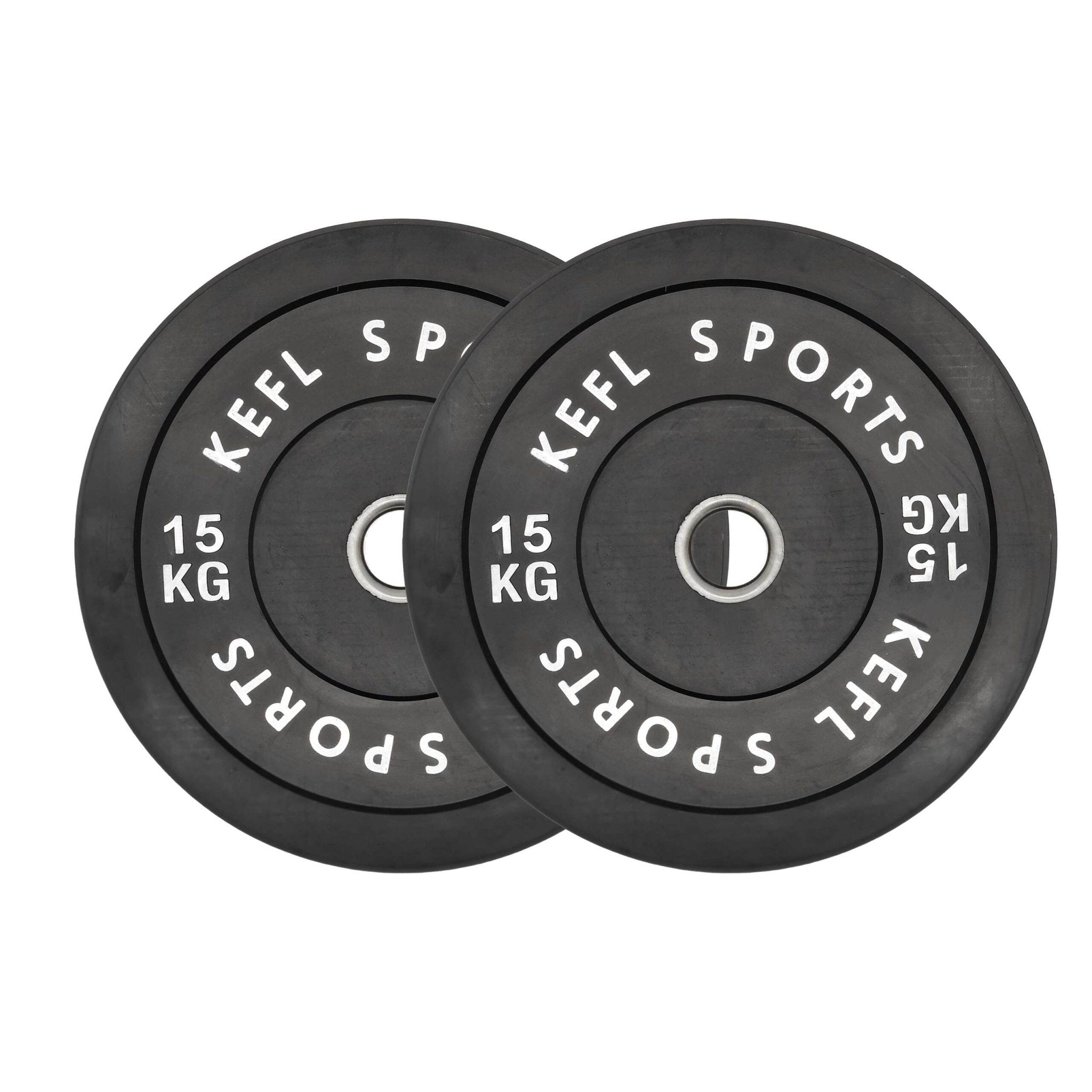 Olympic Straight Barbell & Black Bumper Plates Set - KEFLUK