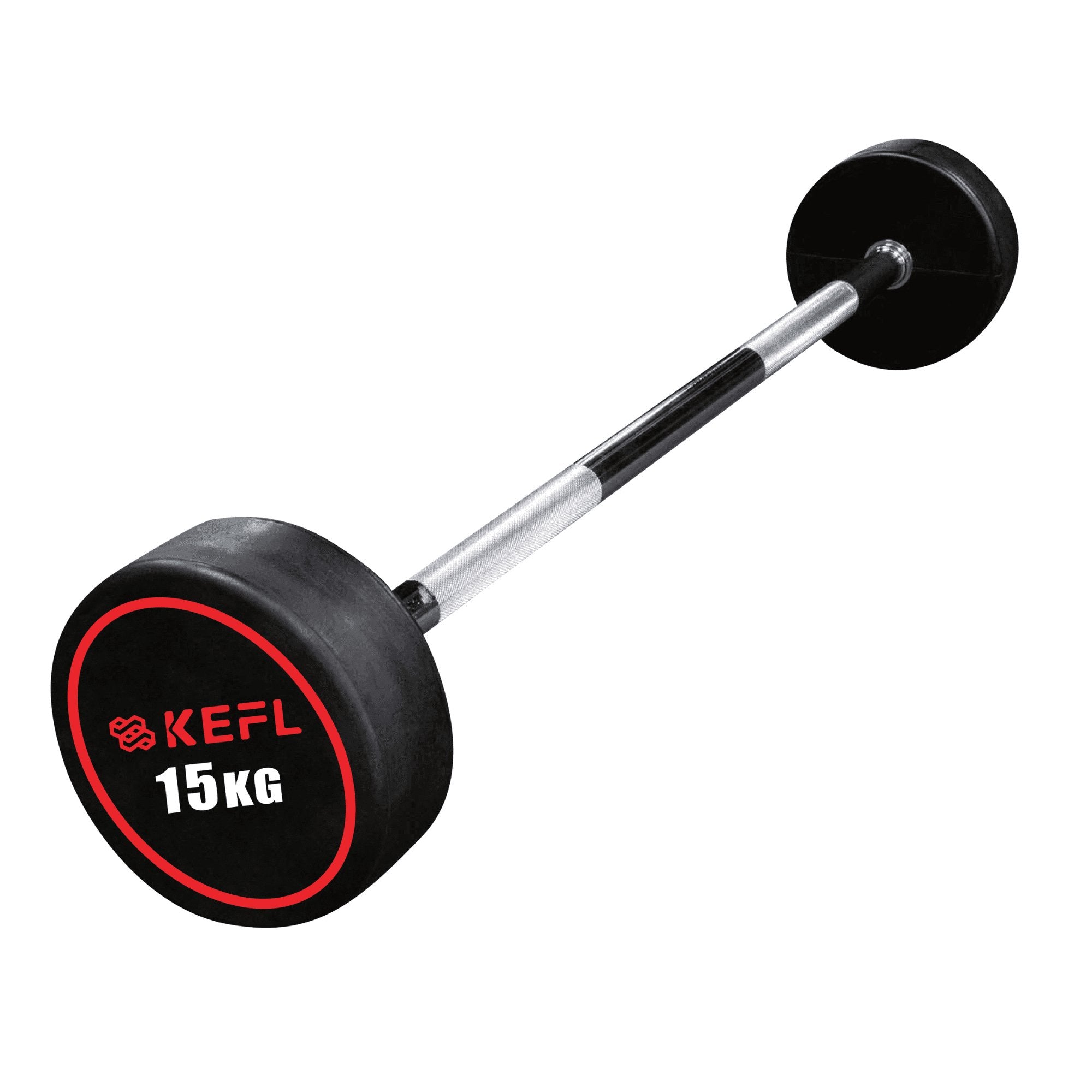 Rubber Barbell With Straight Bar - KEFLUK